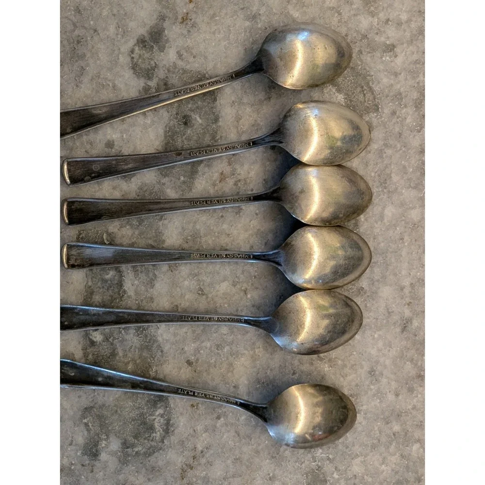 Vintage Embassy‎ Silverplated Small Spoons Set Of 6